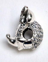 Pandora Silver Disney Disney Minnie Mouse Pink Pavé Bow Clip Charm #797496CZS